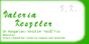 valeria kesztler business card